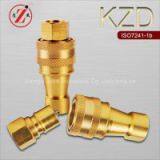 KZD ISO7241-1B Brass Hydraulic Type Quick Release Coupler