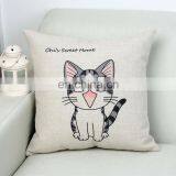 2016 Wholesale Home Decor Digital Printing Cotton And Linen Pillow Cat Cartoon Cushion thumbnail-2