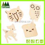 Shopping Websites Hot Selling Customized Cute Cartoon Animal Design Wooden Coasters thumbnail-1
