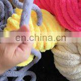 MIX COLOR Knit Vegan Yarn 100% Polyester Chenille Yarn Super Chunky Velvet Big Crochet Yarn