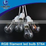 E27 Base ST64 Led Bulb Filament ST64 B22 Led Filament Bulb ST64 Rgb Led Colors Light E26 thumbnail-6