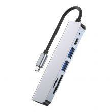 Six In One Docking Station Type C USB C HUB For MacBook Notebook thumbnail-4