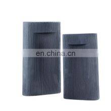 Modern Floral Nordic Geometric Matt Color Clay White Flower Ceramic Vases for Home Decor thumbnail-4