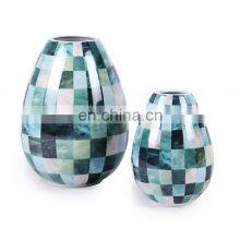 New Chinese Modern Geometric Pattern Ink Porcelain Vase Ceramic Vase for Home Decoration thumbnail-4