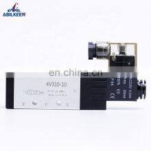 Pneumatic New Black Body 4V Series 5/2 Way Single Coil Solenoid Valve Types AC24V Electric Mechanical Valve thumbnail-5