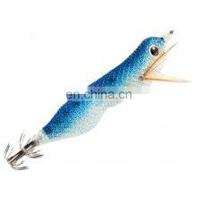 12G/8CM Flash Fishing Hard Lure Luminous Squid Jig Lures Wood Shrimp With Button Batter thumbnail-1