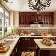 North American Classic Oak Solid Wood Kitchen Furniture Pantry Storage Island Cherry Wood Kitchen Cabinets thumbnail-1
