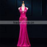 C71550A Sexy Halter Wedding Dress Designer One Piece Party Dress