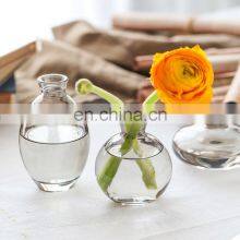 Tabletop Decoration Wholesale Nordic Home Wedding Creative Unique Mini Pot Set Decorative Bottles Flower Glass Bud Vase thumbnail-3