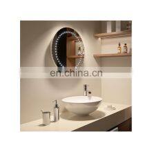 2021 Wholesale high quality hotel silver 5mm wall-mounted oval bathroom smart decorative mirror