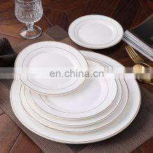 Hot Sale Biodegradable Disposable Plastic Restaurant Wedding Charger Plate, Red Gold Rim Dinner Plastic Plates thumbnail-1