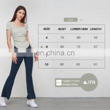 Square Collar Women Sport T-Shirts Wholesales Quick Dry U Hem Fitness Tops Summer Outdoor Yoga Wear thumbnail-5