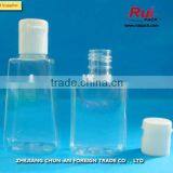 30ml Clear Trapezoid Bottle for Cleaning,PET Washing Plastic Bottle With Flip Top Cap