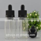 e liquid bottles with glass pipette 30ml PET material dropper bottles with childproof cap