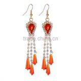 Latest Model Fashion Rhinestone Long Tassel Earrings thumbnail-6