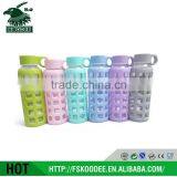 Made of High-quality Environmental Borosilicate Unique Glass Water Bottle With Silicion Sleeve thumbnail-2