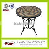 Patio New Design Mosaic Talbe Metal Garden Outdoor Mosaic Furniture Set thumbnail-4