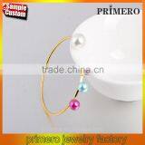 Cuff Charm Gold Color 4 Pearl Shamballa Bracelets Statement Bangles For Women Jewelry thumbnail-1