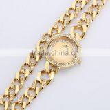 Women's Gold-Tone Stainless Steel Band Rhinestone Luury Fashion Quartz Analog Wrist Watches thumbnail-3