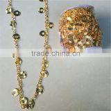 Handmake chain,with leaves,popular clothes chain.the chain with circle