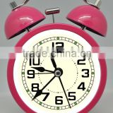 quartz analog desk clock, belling clock, 4.5" metal twin bell alarm clock