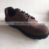 Suede Leather Safety Shoe, PU Injection Outsole, Good Price Safety Shoe, HW-2022 thumbnail-1
