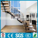 high quality interior U shape oak wooden staircase, stair factory---YUDI
