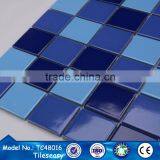 TC48016 China Outdoor Dark Blue Swimming Pool Mosaic Tile for Sale