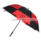 red and black Promotion golf umbrella (Social Audit and BSCI factory)
