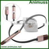 High Quality Fast Charging 2 in 1 USB Extension Micro Data Cable Sync Data Charging Cable thumbnail-2