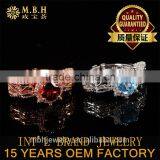 Hot Sale Jewellery Set 18K Gold Plated 925 Sterling Silver Precious Natural Garnet and Topaz Gemstone Pendant Ring Jewelry Set thumbnail-1