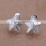 Jewelry Wholesale Fashion Women Star Stud Earrings 925 Silver thumbnail-1