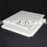 Fireproof Acoustic White Clip-in Metal Ceiling, Perforated Metal or Aluminum False Ceiling Tiles 600x600