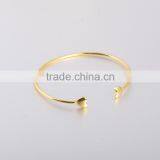 Korean Fashion Double Heart Gold Plated Bracelet thumbnail-1