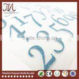 Colorful Number And Letter Glitter Vinyl Sticker