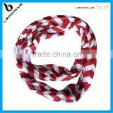 Red and White Color Best Selling on Sale Chevron Jersey Infinity Scarf thumbnail-1