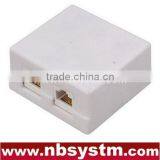 2 Ports Surface Box With 2pcs RJ45 Keystone Jack or Without