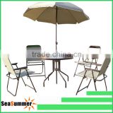 6 Seater Dining Set & Parasol for outdoor / patio / garden use