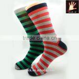 Men's Multi-Color Striped Casual Dress Cotton Socks
