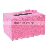 standard handmade customized PU leather tissue box