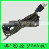 Fabric UL Power Cable Plug With UL 3 Core Power Cord Plug UL 3 Pin Plug thumbnail-1