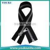 5# Woven Tape Plastic Zipper Open-end With Auto Lock Silver Teeth YKP-2007 thumbnail-1