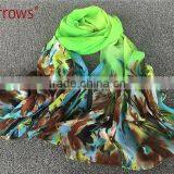 New Long Chiffon Lady Women's Scarf Wraps Shawl Stole Soft Scarves Royal Blue thumbnail-4