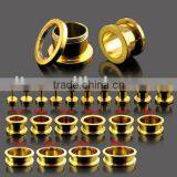 316L Steel Ear Plug Piercing Jewelry,gold Body Piercing Jewelry thumbnail-1