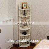 DIY White 7 Layer Modern Wood-Plastic Conner Shoes Display Shelf