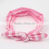 Top Quality Colorful Striped Bowknot Knot Girl Hair Headband,wholesale Baby Knot Headband thumbnail-5