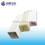 White PVC Square Plastic Tube Bathroom Accessory thumbnail-1