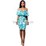 Bonvatt Custom Designed 2017 Digital Print Silk Crepe Satin Dress thumbnail-5