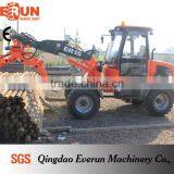 Everun Brand New 1.5 Ton Compact Wheel Loader With 360 Degree Wooden Forks thumbnail-5