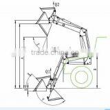New Design Hydraulic Operating Good Quality Tractor Use Back Hoe Digger Excavator With Swing 180 Degree thumbnail-6